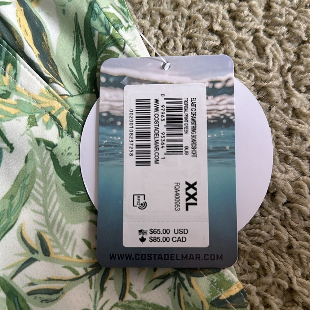 Costa Elastic Drawstring Board short Sz XXL NWT - Picture 2 of 4